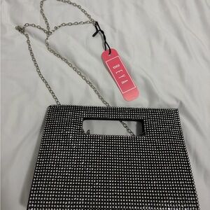Black sparkly Bag with Chain